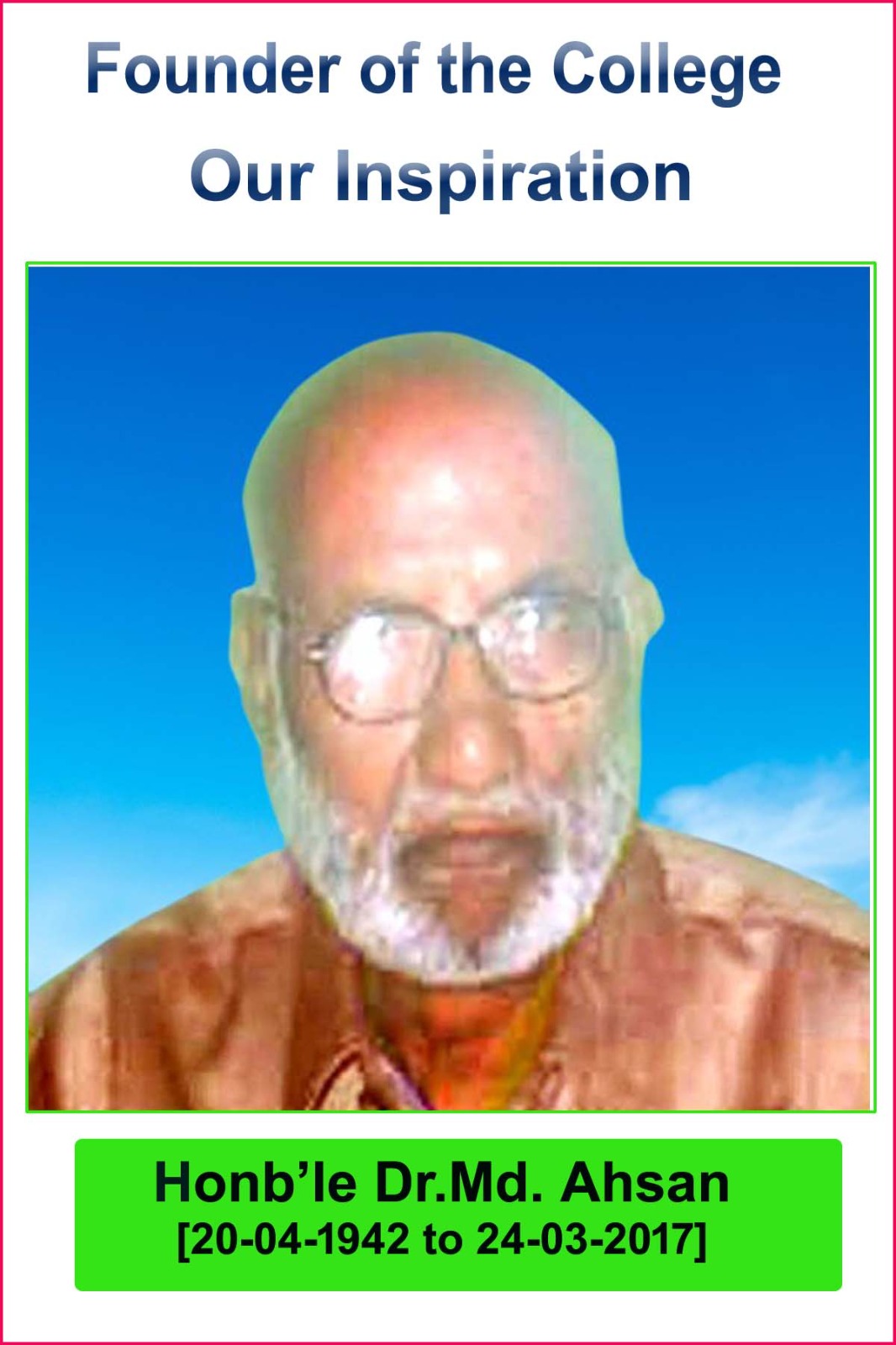 Mr. Md. Ahsan Mr. Md. Ahsan